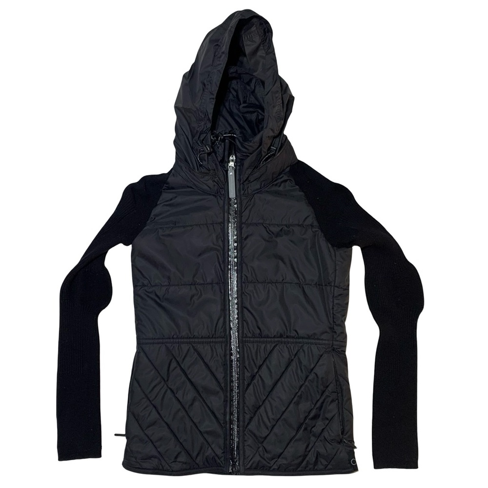 Adidas by Stella McCartney convertible puffer coat in black Womens Size XL